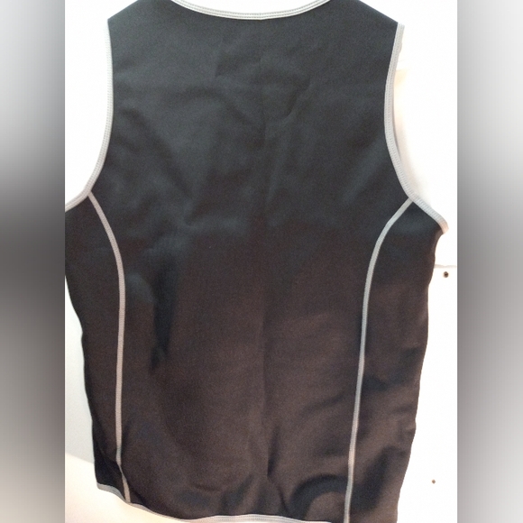 SaunaFX Men’s Slimming XXL Black Gray Neoprene Sauna Vest Zippered Tank Top Slim - Picture 3 of 13
